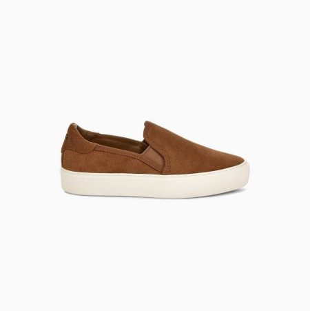 UGG Jass Suede Brown Sneakers for Women (MLHT02579)